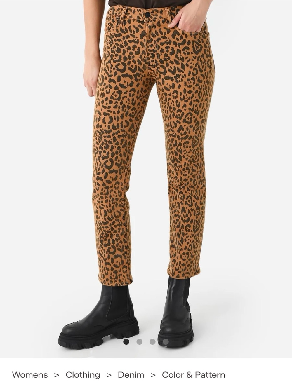 MOTHER Mid-Rise Rider Ankle Hit the Spot - Leopard Print Ankle Jeans